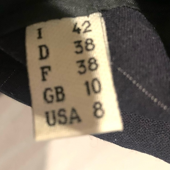 Moschino Black Pinstripe Wool blend Women’s blazer Size 8 - Picture 5 of 9